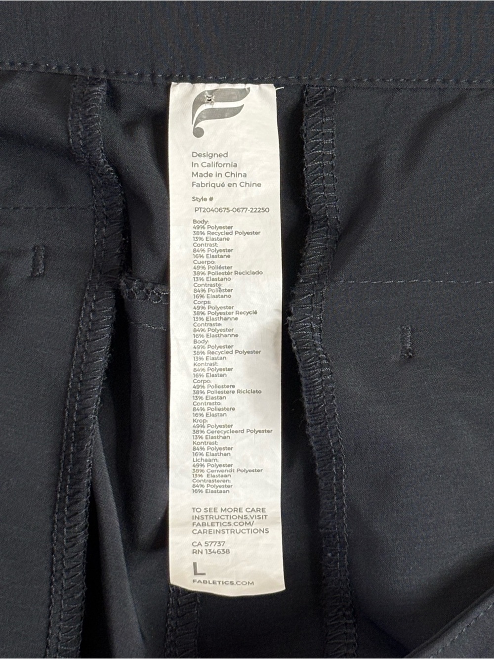 Fabletics The Only Pant size large black - Picture 4 of 5